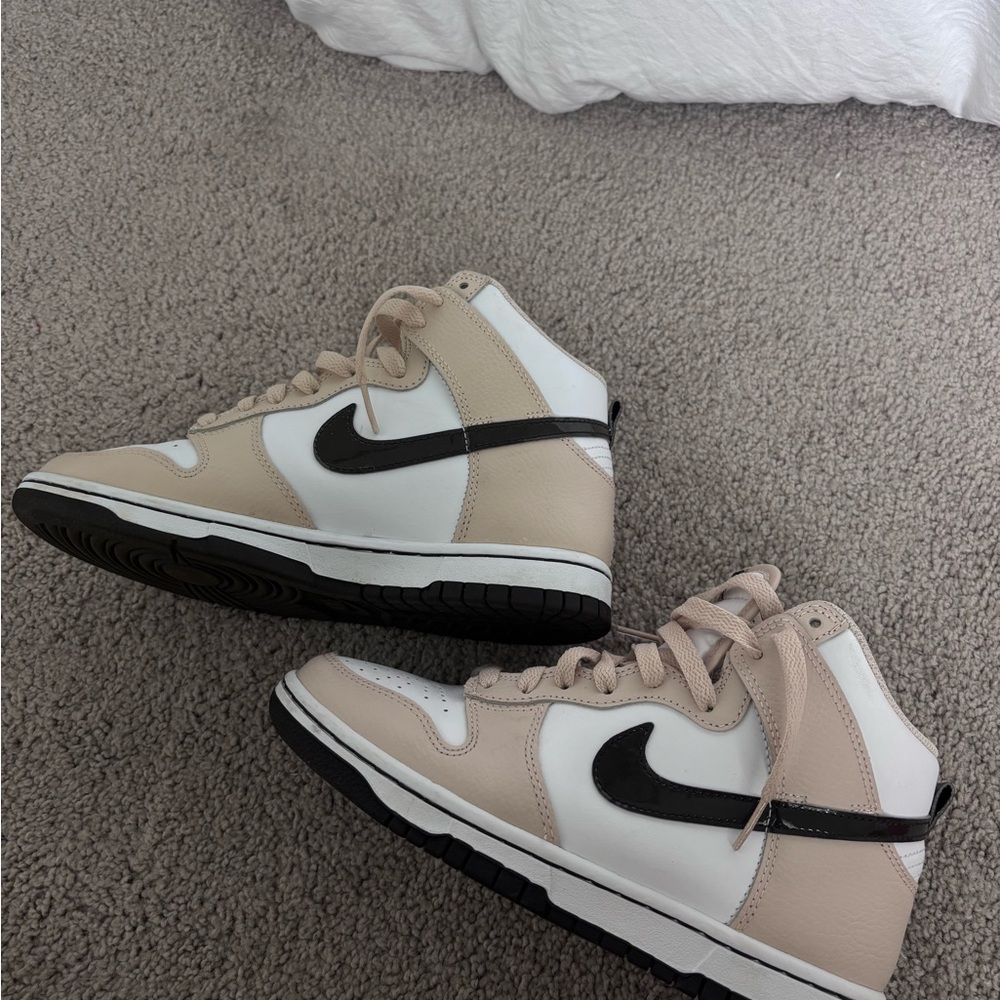 Nike Women’s High-Top Sneakers in White/Velvet Brown-Sanddrift - Picture 2 of 6